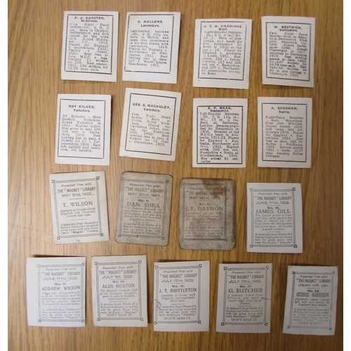 23 - Collection of photographic loose cards and trade cards including Magnet Library Footballers (9), Nel... 