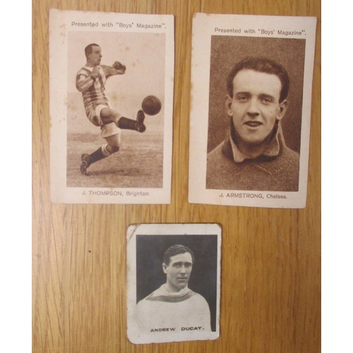 23 - Collection of photographic loose cards and trade cards including Magnet Library Footballers (9), Nel... 