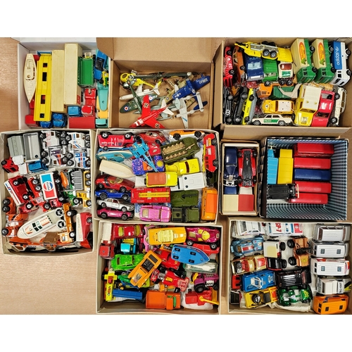 242 - Collection of mostly unboxed cars, buses, tractors, military vehicles, artillery etc. generally very... 