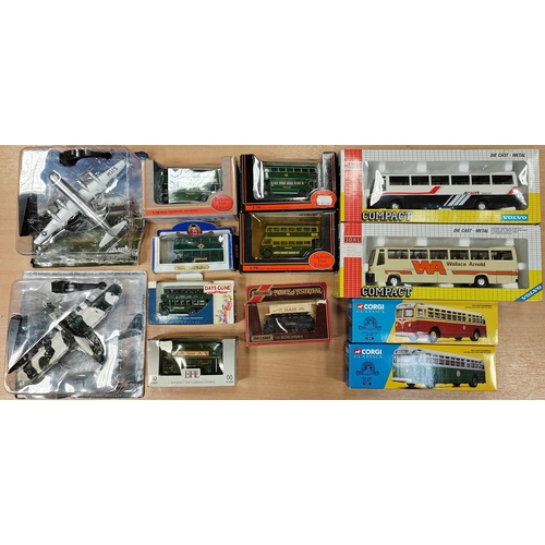 254 - Collection of buses, vans and trailers generally mint in mostly fair to very good boxes with Atlas E... 