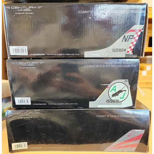 268 - Century Wings. Range of 1:72 scale models mint in good to good plus boxes with No.586727 F-14A TOMCA... 