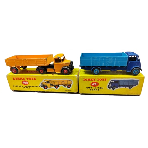 302 - Dinky. Range generally fair to good in fair to good boxes with Dinky Toys No.409 Bedford Articulated... 