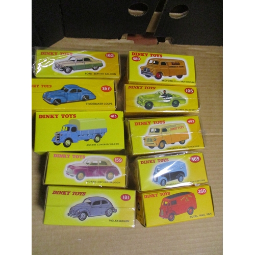 307 - Dinky. Collection of recent re-issues including Autocar Isobloc No 29E, Ford No 555, Jeep No 80B, Pe... 