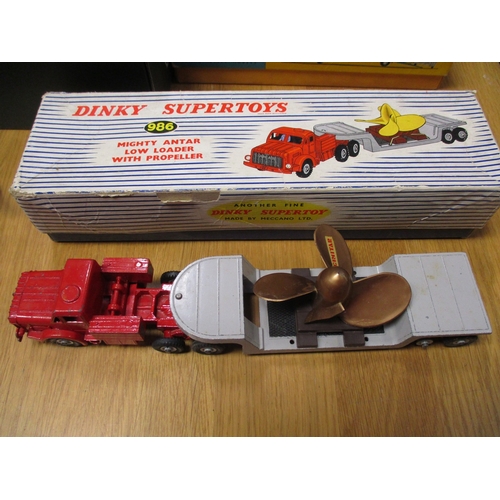 309 - Dinky. Pair of commercial vehicles with Mighty Antar low loader with propeller No 986 (wheel detache... 