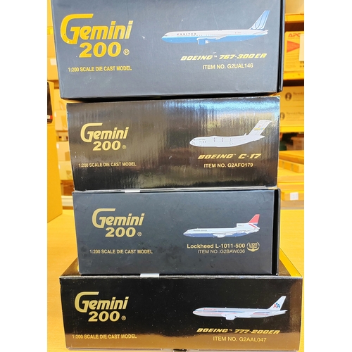 323 - Gemini 200. 1:200 scale models mint in excellent boxes with Boeing C-17 No.G2AF0179, Boeing 767-300E... 