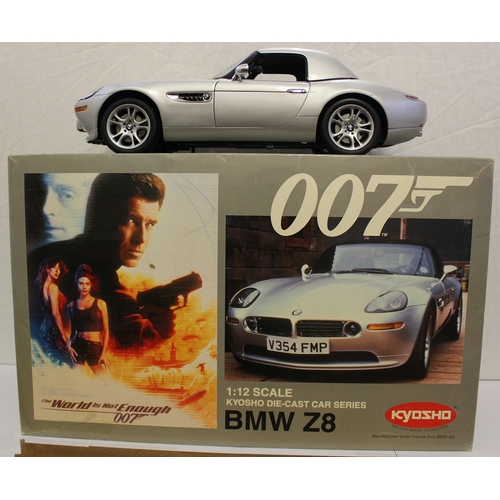 328 - Kyosho. 1/12 scale James Bond's BMW Z8 from 'The World is Not Enough', silver-grey, black, chrome tr... 