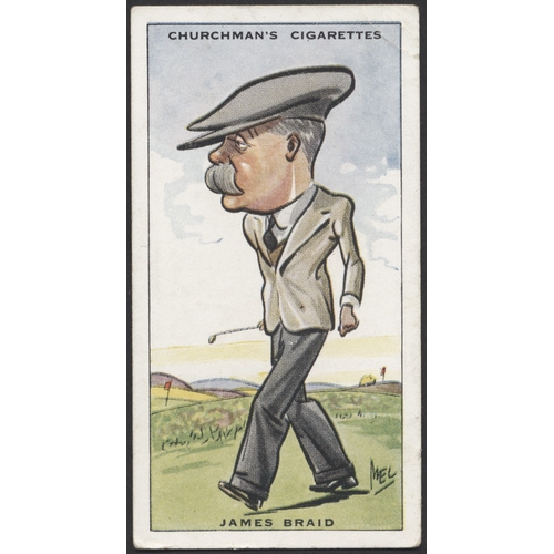 33 - Churchman. Prominent Golfers complete set, loose, generally fair to good. Cat. £800. (See photo) (Y)