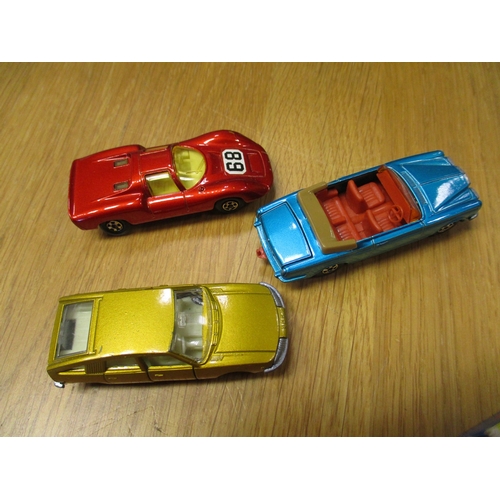 335 - Matchbox. Collection including Superfast BMC No 56, Porsche No 68, Rolls Royce No 69, plus station w... 