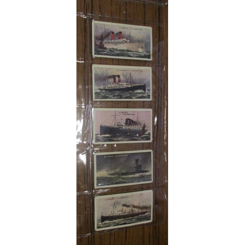 34 - Clarke. Complete set in plastic leaves, Marine series generally good. Cat. £550. (See photo) (R)