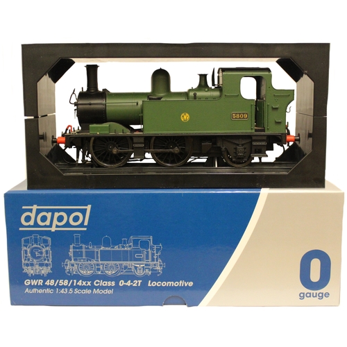 386 - Dapol. No.7S-006-051 GWR green 5809 0-4-2T locomotive (DCC ready, 21 pin), mint in near mint box. (S... 