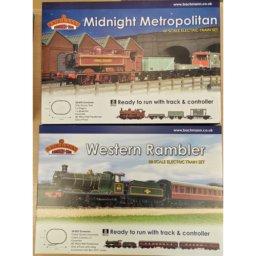 433 - Bachmann. Pair of OO gauge electric train sets mint in excellent to near mint boxes with 30-052 West... 