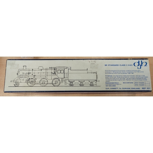 443 - DJH. OO gauge kit built K61 2-6-0 livery BR. plain black with early emblem locomotive and tender 770... 