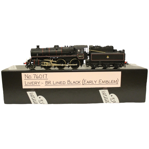 448 - DJH. OO gauge kit built K60 Standard Class 4 2-6-0 livery BR. lined black with early emblem locomoti... 