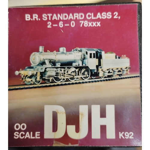 451 - DJH. OO gauge kit built B.R standard class 2 2-6-0 locomotive and tender No.K92 livery BR lined blac... 