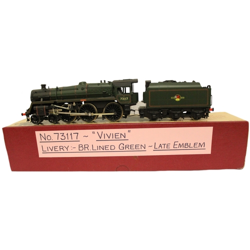 457 - DJH. OO gauge kit built K35 BR Standard Class Five 4-6-0 livery BR. lined green with late emblem loc... 