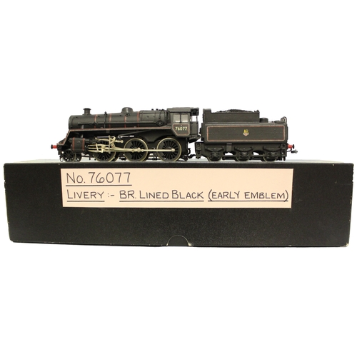 458 - DJH. OO gauge kit built K60 Standard Class 4 2-6-0 livery BR. lined black with early emblem locomoti... 