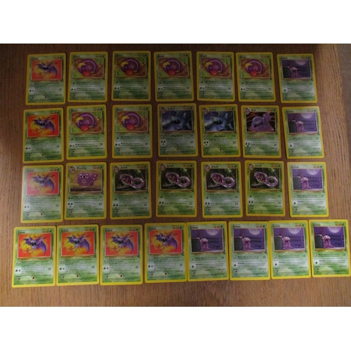 55 - Pokémon. Collection of booster packs (24), heavy (8), cards (170), plus pogs generally very good, fe... 