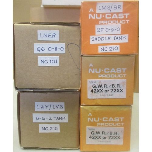 558 - Nu-Cast. Range of unassembled OO gauge metal kits, generally mint in excellent to near mint boxes, w... 