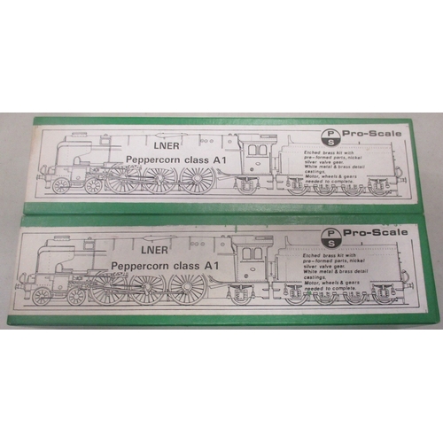 562 - Pro-Scale. Pair of unbuilt OO gauge LNER Peppercorn Class A1 4-6-2 locomotive with tender etched bra... 