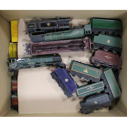 648 - Hornby Dublo. Collection of unboxed locomotives, majority steam with tenders plus tanks (3), tenders... 