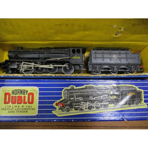 679 - Hornby Dublo. Collection of tank locomotives with 80054 2-6-4 No EDLI8, 48158 2-8-0 No LT25, 80054 2... 