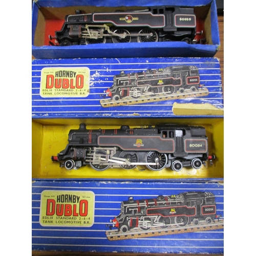 679 - Hornby Dublo. Collection of tank locomotives with 80054 2-6-4 No EDLI8, 48158 2-8-0 No LT25, 80054 2... 