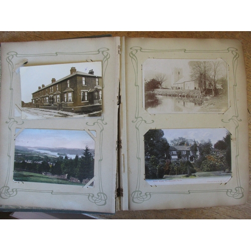 74 - Misc. coln. in old album. Kinsella cricket, side street in Cleveleys, Ailsworth Pole, Louis Wain (5)... 