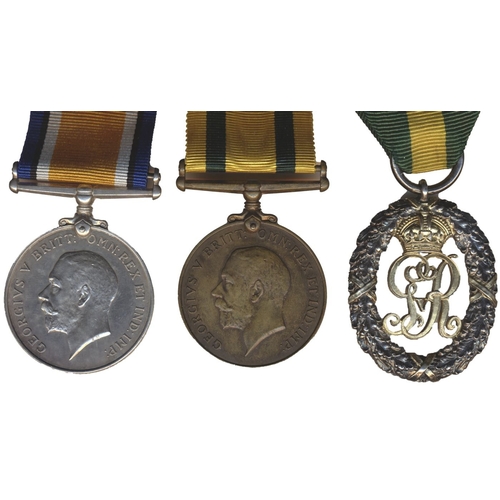 40 - WW1 BWM, Territorial Force War Medal and KGV Territorial Decoration (1912 London hallmarks) to Lt Co... 