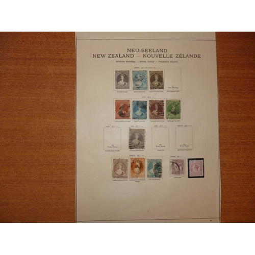 100 - World misc early M/U coln on old album leaves, incl BC with Canada 1870-90 vals to 10c U, 1893 pair ... 