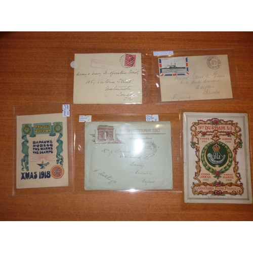 105 - Military. Navy, WW1, and Military, large range of covers and  postcards. A large unsorted range of i... 