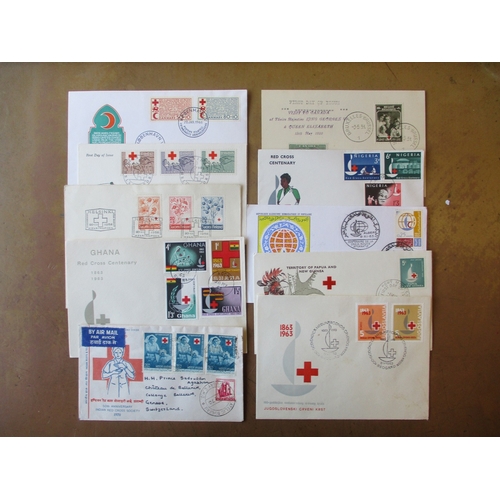 108 - Red Cross. European Red Cross issues, mostly M/UM, nicely presented on album leaves and worldwide ra... 