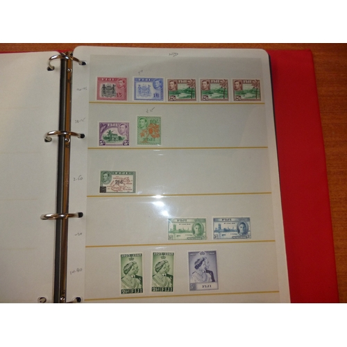 121 - Fiji. M/U coln in 1 ringbinder, incl 1878-99 vals to 2d M, 1881-99 1/- perf 11x10 M, plus 97 1/- M, ... 