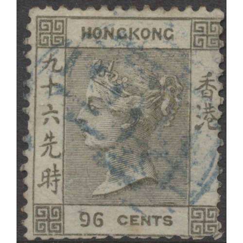 124 - Hong Kong. QV-QEII used coln on stock leaves, incl 1862-3 vals to 96c, 1863-71 to 96c brown-grey, 18... 