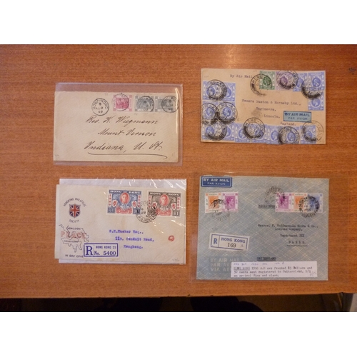 127 - Hong Kong. QV-QEII  range covers, incl 1946 Victory illustrated FDC, and a range of postal stationer... 