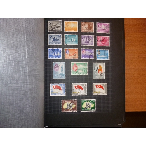 142 - Singapore. 1948 to 2000s used coln in 3 albums, incl 1948 set, 1948 SJ £1, 1955-9 set, 1962-6 set, f... 