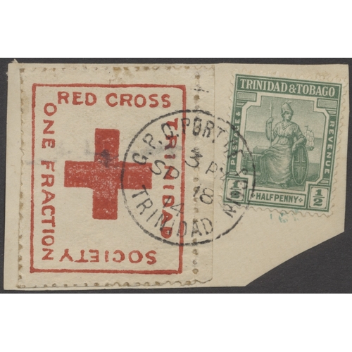 145 - Trinidad and Tobago. Useful M/U range on album leaves and dealer cards, incl 1883 Tobago 2½d on 6d s... 