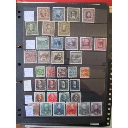 148 - Austria. Early to modern M/U coln in 2 albums, a stockbook and loose leaves, incl 1925 Airmail vals ... 