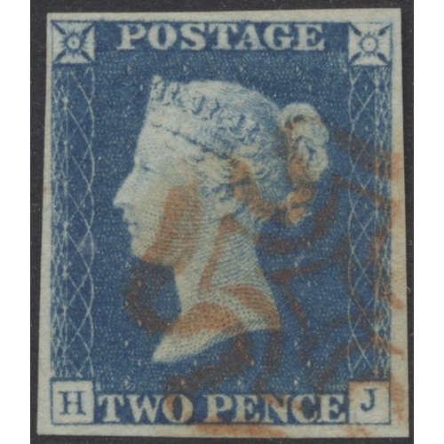 190 - QV-KGVI used coln in 1 album with Lighthouse hingeless leaves, incl 1840 1d black (x15) with SG1 and... 