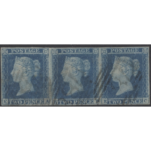 190 - QV-KGVI used coln in 1 album with Lighthouse hingeless leaves, incl 1840 1d black (x15) with SG1 and... 