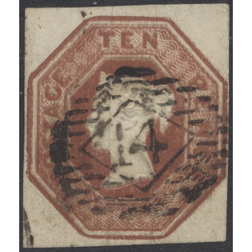 190 - QV-KGVI used coln in 1 album with Lighthouse hingeless leaves, incl 1840 1d black (x15) with SG1 and... 