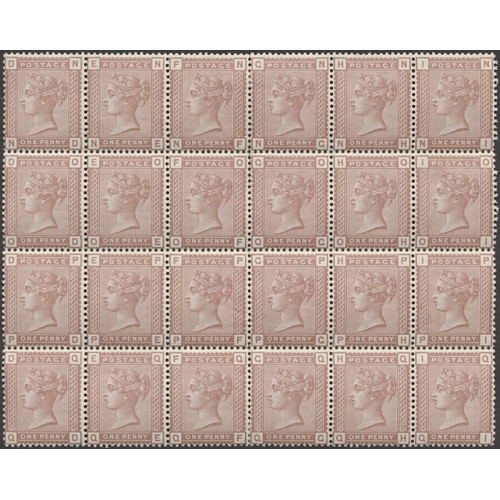 192 - QV-QEII M/U coln on stock leaves, in packets, on SG stockcards, etc. Incl 1841 1d red-brown 4 margin... 