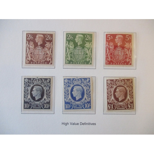 224 - KEVII-KGVI M/U coln in album. 1902-10 full set with high vals U (though £1 poor), very large range o... 