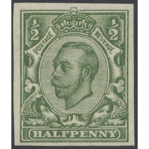 230 - An M/UM/o.g. study of the 1911-12 Downey Head ½d value, with ranges of shades from both the Wmk Impe... 