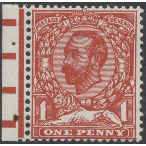 231 - A specialised M/UM/o.g. shades (and wmk variations) study of the 1911-12 Downey head 1d red value on... 