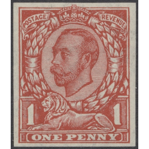 231 - A specialised M/UM/o.g. shades (and wmk variations) study of the 1911-12 Downey head 1d red value on... 