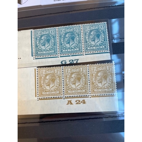 232 - A specialised and valuable KGV coln of 1912-26 issue in control blocks, strips and singles with usef... 