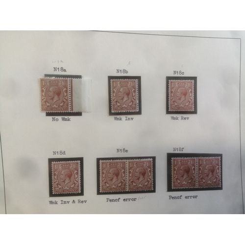 235 - KGV Profile Heads M/UM/o.g. study of the 1½d wmk Simple Cypher issue, with wide variety of shades in... 