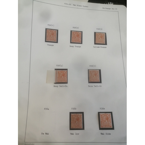 243 - Mint/unused study of the KGV Profile Head wmk Block Cypher vals to 6d on album pages, with all vals ... 