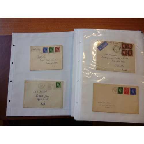 311 - Large FDCs range in albums and loose, incl 1936 KEVIII with 3 vals (no 1d), 1940 Stamp Centenary, 19... 