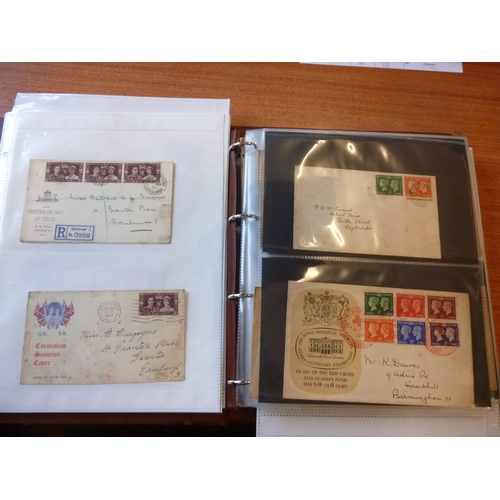 311 - Large FDCs range in albums and loose, incl 1936 KEVIII with 3 vals (no 1d), 1940 Stamp Centenary, 19... 